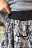 Ramone Marble Mesh Midaxi Skirt Black